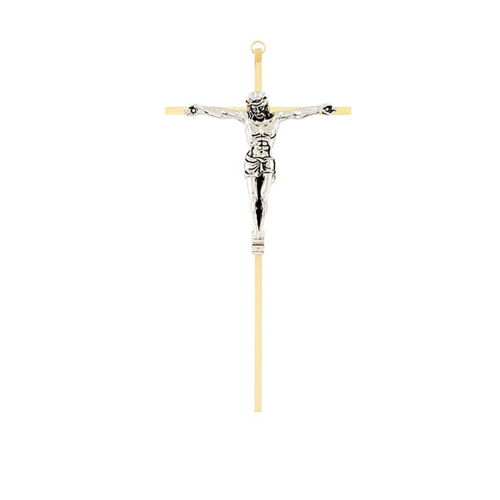 10" Crucifix: Brass with Plated Gold Corpus