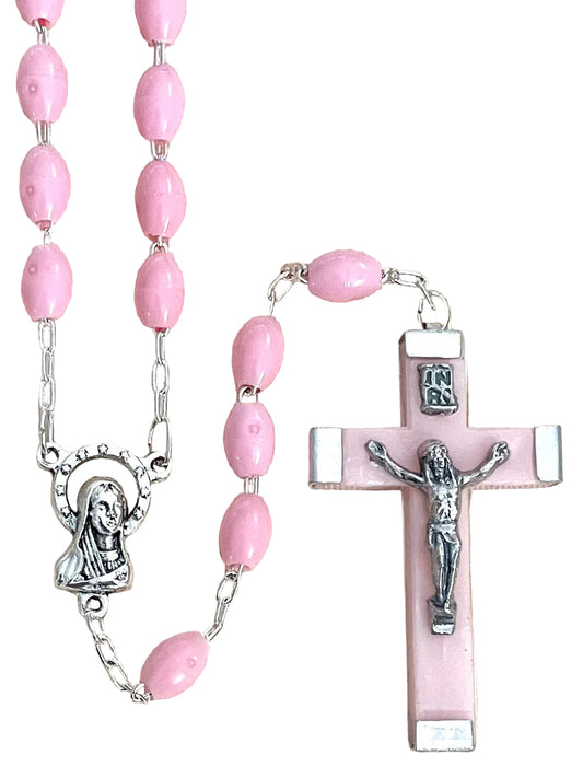 Pink & Blue Beaded Rosaries