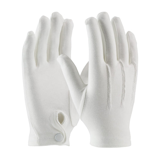 Pallbearer Cotton Gloves: Snap-Fastened