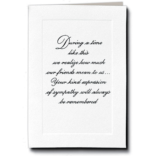 Raised Print Acknowledgement Cards