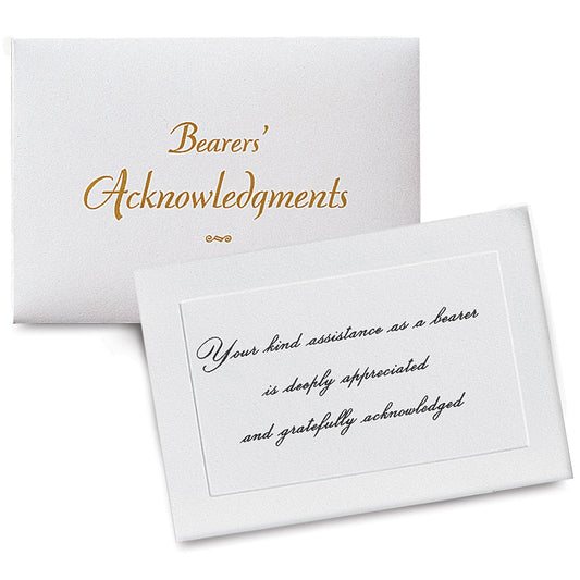 Acknowledgment Card - Pallbearer