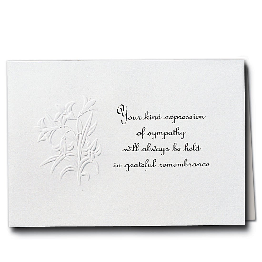 Flowers Acknowledgment Embossed w/Standard Print