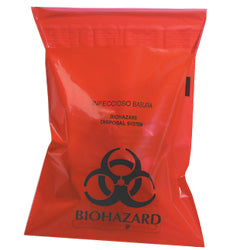 Stick-On Biohazard Polybag