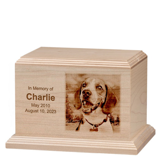 Laser Engraved Pet Photo Urn