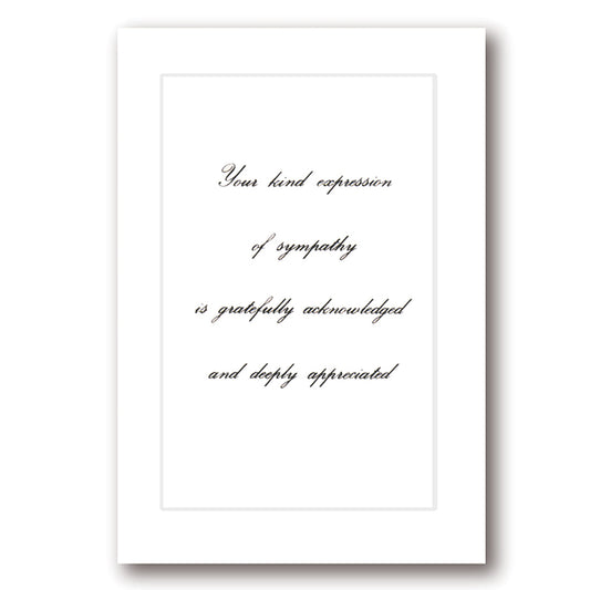 Acknowledgment Card-Single Fold