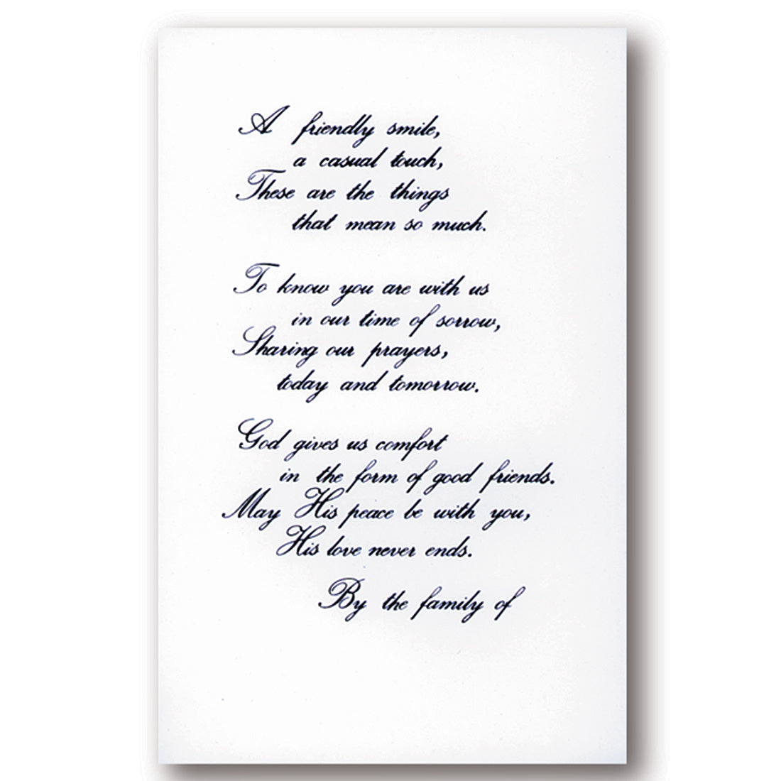 Acknowledgement Card-Single Fold