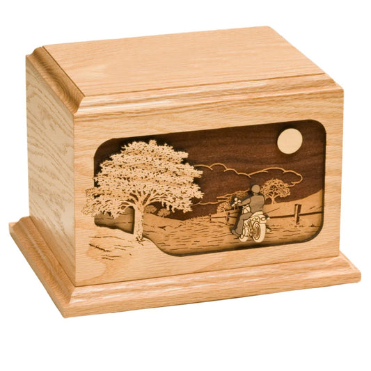 The Ride Home Motorcycle Wood Urn