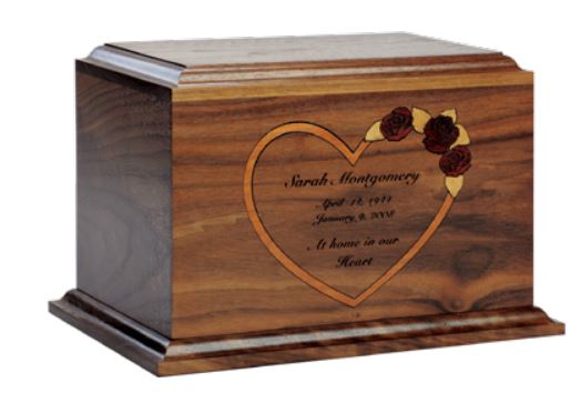 At Home in our Hearts Wood Urns