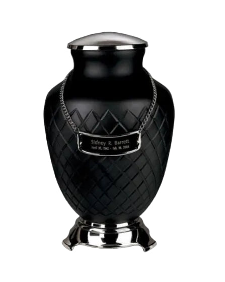 Hand-Cut Art Glass Urns