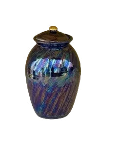 Blue Pearl Iridescent Urns
