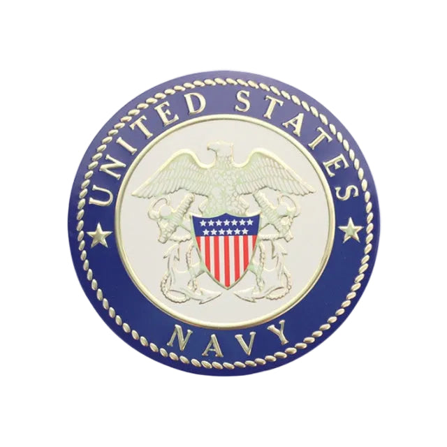 4" Embossed Military Emblem Applique – Army, Navy, Air Force, Marine Corps