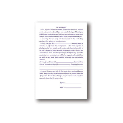 Reflections and Request Pre-Need Booklet