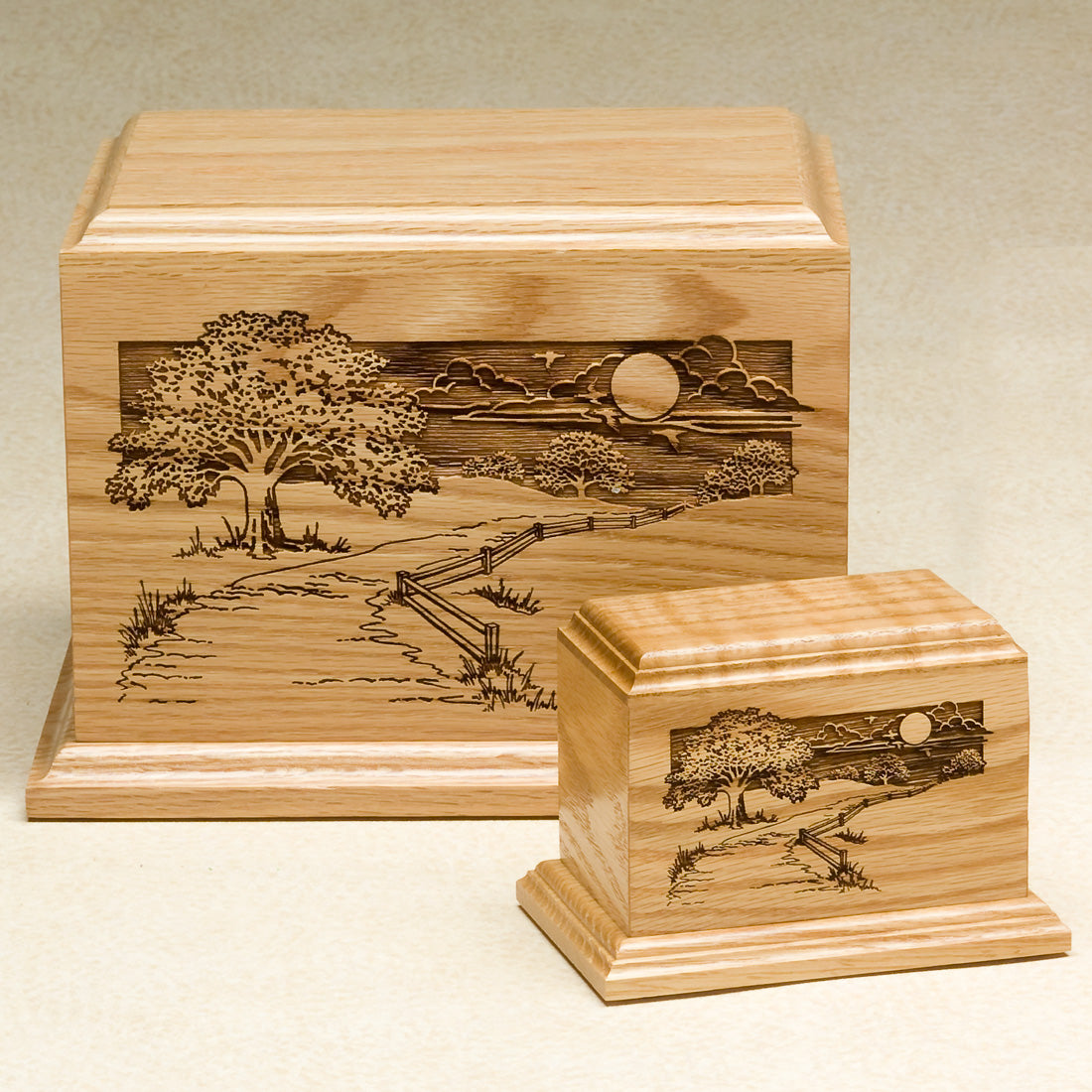 Country Paths Wood Urns